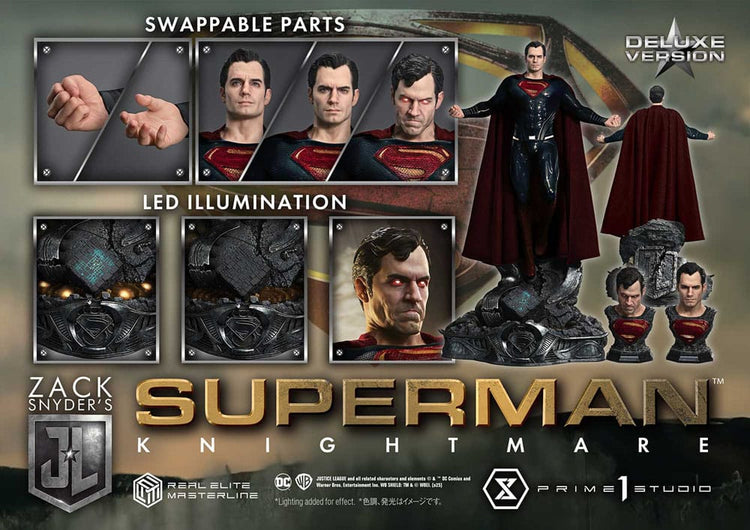 [PREORDINE] Justice League: Statua 1/3 Superman Knightmare Color Edition Deluxe Ver. 95 cm - Prime 1 Studio - Statue