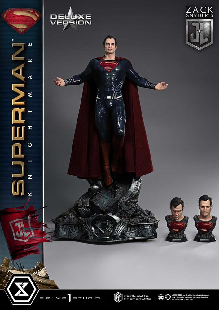 [PREORDINE] Justice League: Statua 1/3 Superman Knightmare Color Edition Deluxe Bonus Ver. 95 cm - Prime 1 Studio - Statue