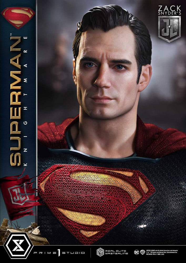 [PREORDINE] Justice League: Statua 1/3 Superman Knightmare Color Edition Deluxe Bonus Ver. 95 cm - Prime 1 Studio - Statue