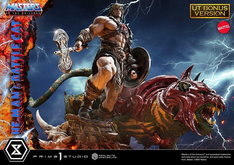 [PREORDINE] Statua Masters of the Universe He-Man & Battle Cat Ultimate Bonus Version 86 cm - Prime 1 Studio - Statue