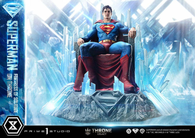 [PREORDINE] Statua DC Comics Superman Fortress of Solitude on Throne 1/4 (Design Gabriele Dell'Otto) 52 cm - Prime 1 Studio - Statue