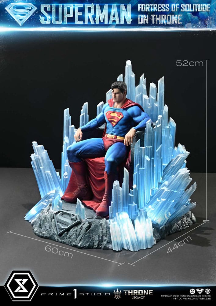 [PREORDINE] Statua DC Comics Superman Fortress of Solitude on Throne 1/4 (Design Gabriele Dell'Otto) 52 cm - Prime 1 Studio - Statue