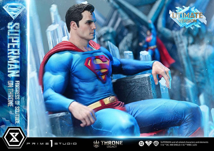 [PREORDINE] Statua DC Comics Superman Fortress of Solitude on Throne 1/4 Ultimate Version 52 cm - Prime 1 Studio - Statue