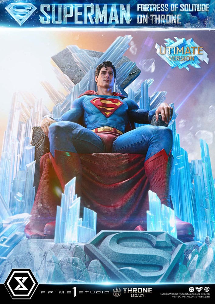 [PREORDINE] Statua DC Comics Superman Fortress of Solitude on Throne 1/4 Ultimate Version 52 cm - Prime 1 Studio - Statue