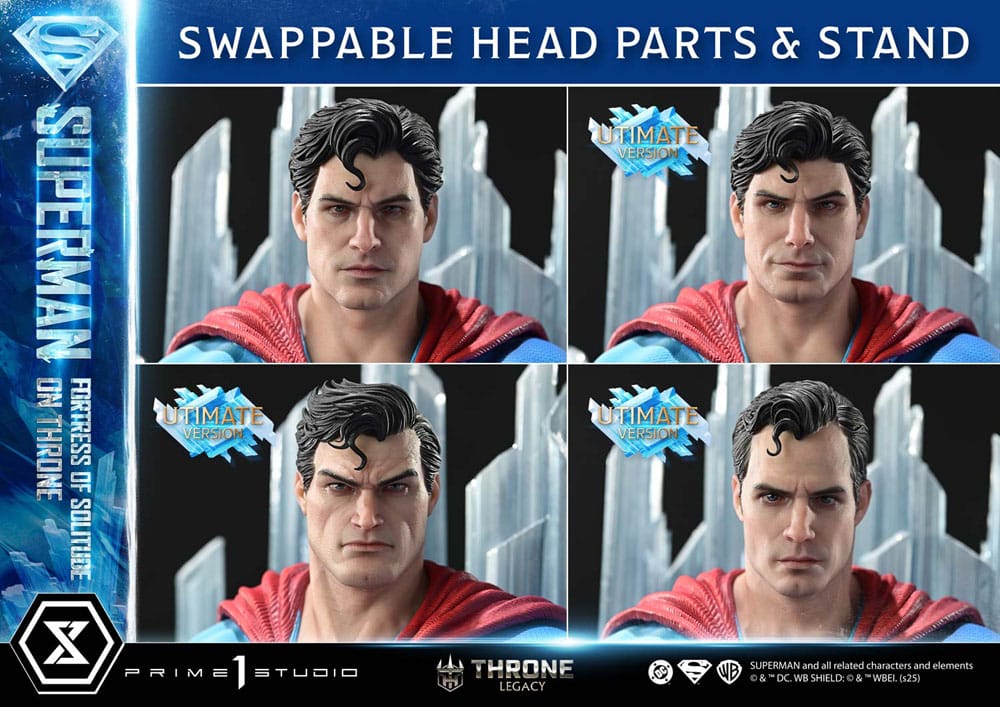 [PREORDINE] Statua DC Comics Superman Fortress of Solitude on Throne 1/4 Ultimate Version 52 cm - Prime 1 Studio - Statue