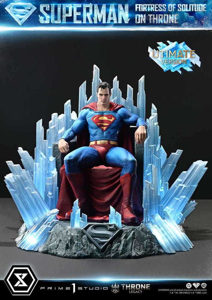 [PREORDINE] Statua DC Comics Superman Fortress of Solitude on Throne 1/4 Ultimate Version 52 cm - Prime 1 Studio - Statue
