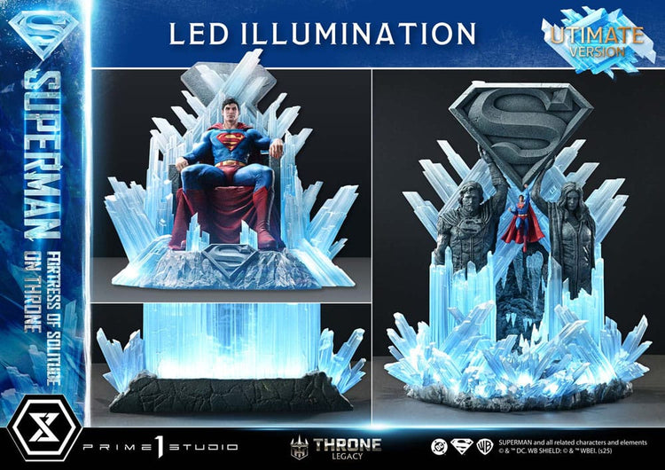 [PREORDINE] Statua DC Comics Throne Legacy Collection 1/4 Superman Fortress of Solitude on Throne (Design by Gabriele Dell'Otto) Ultimate Bonus Version - Prime 1 Studio - Statue