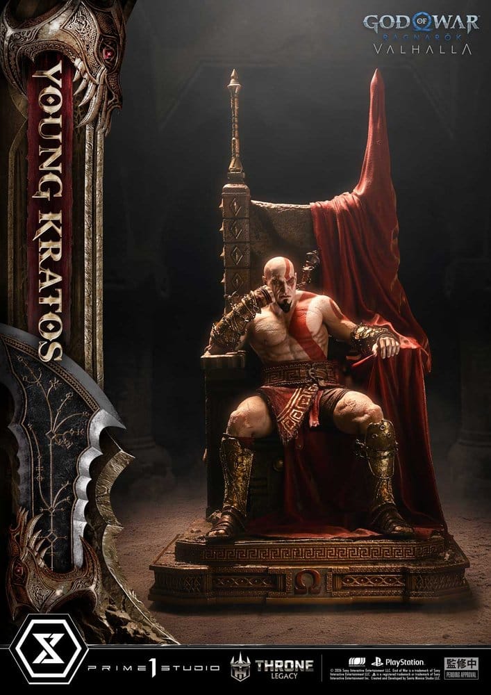 [PREORDINE] Statua God of War Ragnarok - Young Kratos sul Trono 1/3 - 91 cm - Prime 1 Studio - Statue