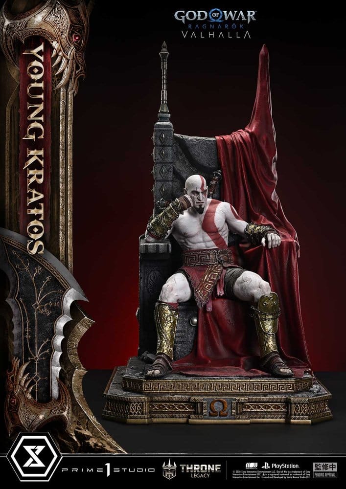 [PREORDINE] Statua God of War Ragnarok - Young Kratos sul Trono 1/3 - 91 cm - Prime 1 Studio - Statue