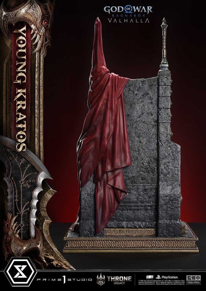 [PREORDINE] Statua God of War Ragnarok - Young Kratos sul Trono 1/3 - 91 cm - Prime 1 Studio - Statue