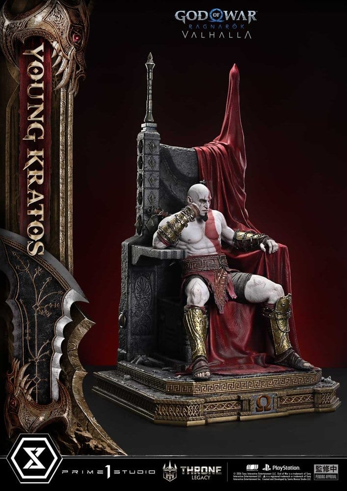 [PREORDINE] Statua God of War Ragnarok - Young Kratos sul Trono 1/3 - 91 cm - Prime 1 Studio - Statue