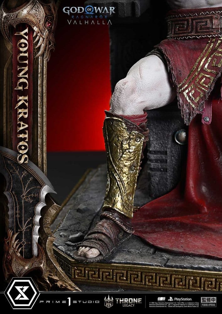 [PREORDINE] Statua God of War Ragnarok - Young Kratos sul Trono 1/3 - 91 cm - Prime 1 Studio - Statue