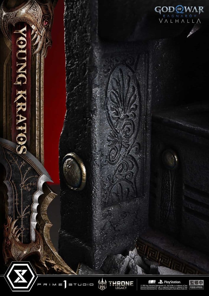 [PREORDINE] Statua God of War Ragnarok - Young Kratos sul Trono 1/3 - 91 cm - Prime 1 Studio - Statue