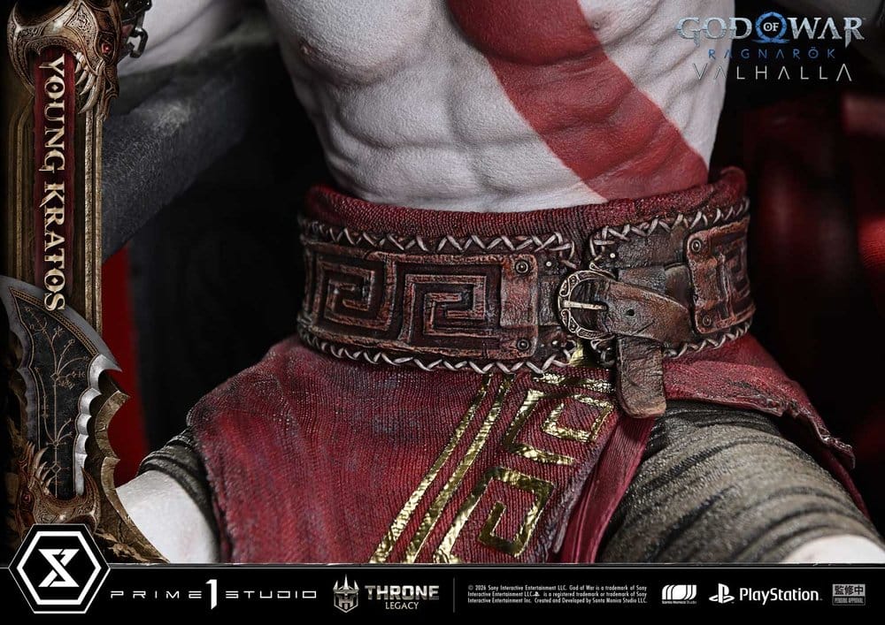 [PREORDINE] Statua God of War Ragnarok - Young Kratos sul Trono 1/3 - 91 cm - Prime 1 Studio - Statue