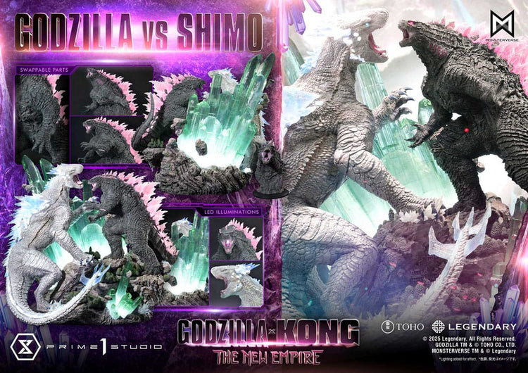 [PREORDINE] Godzilla x Kong: The New Empire - Statua Ultimate Diorama Masterline Godzilla vs Shimo Bonus Version 86 cm - Prime 1 Studio - Statue