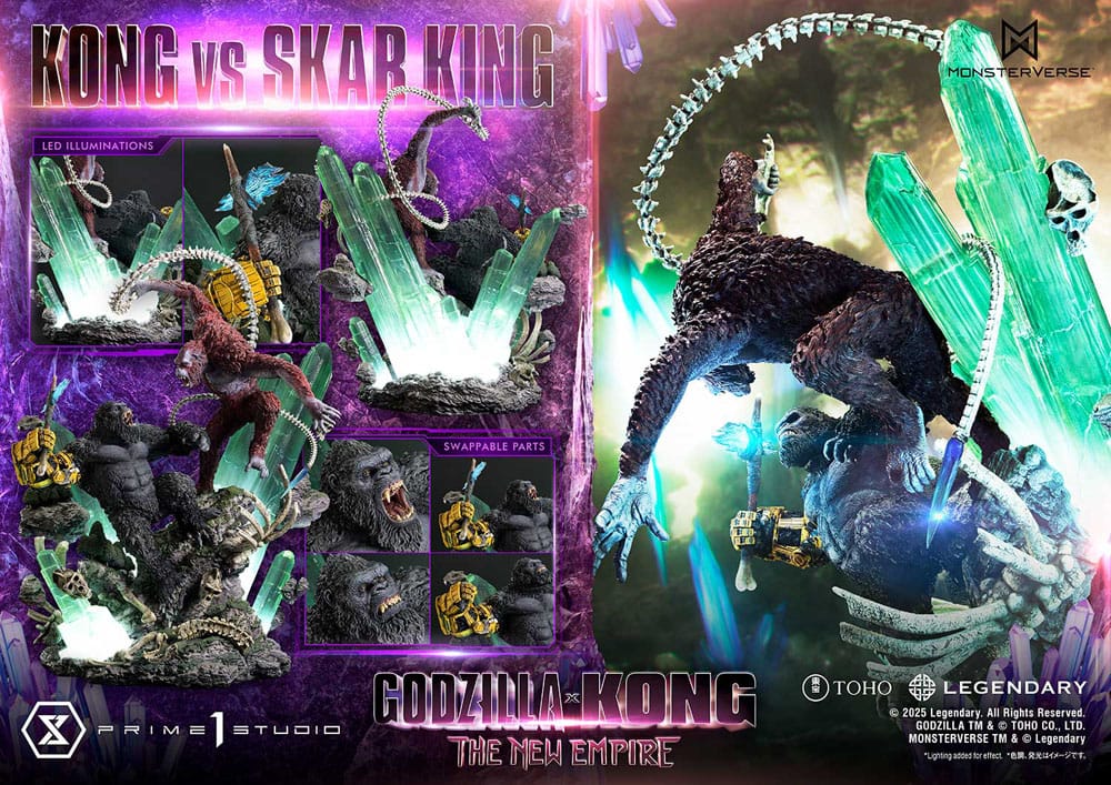 [PREORDINE] Godzilla x Kong: The New Empire - Statua Diorama Ultimate Masterline Kong vs Skar King 104 cm - Prime 1 Studio - Statue