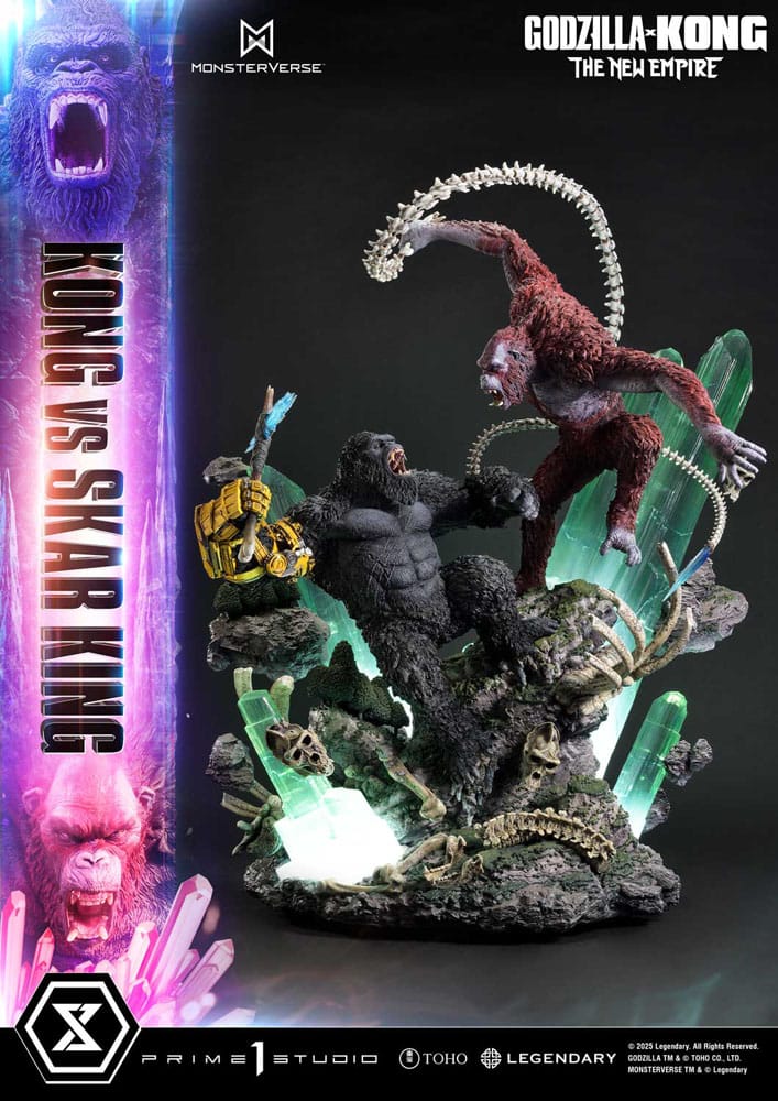 [PREORDINE] Godzilla x Kong: The New Empire - Statua Diorama Ultimate Masterline Kong vs Skar King 104 cm - Prime 1 Studio - Statue