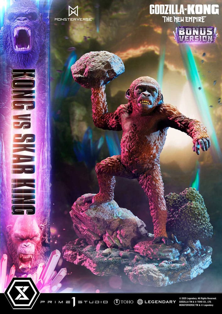 [PREORDINE] Godzilla x Kong: The New Empire - Statua Diorama Ultimate Masterline Kong vs Skar King Bonus Version 104 cm - Prime 1 Studio - Statue