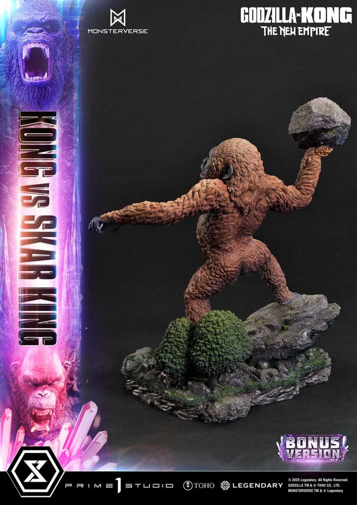 [PREORDINE] Godzilla x Kong: The New Empire - Statua Diorama Ultimate Masterline Kong vs Skar King Bonus Version 104 cm - Prime 1 Studio - Statue