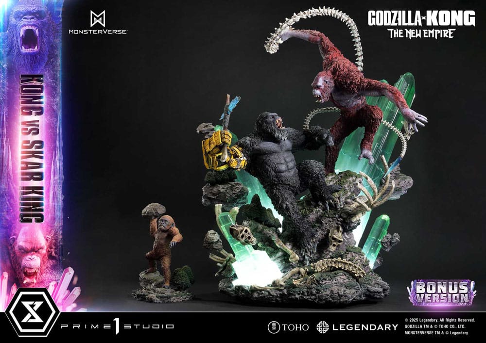 [PREORDINE] Godzilla x Kong: The New Empire - Statua Diorama Ultimate Masterline Kong vs Skar King Bonus Version 104 cm - Prime 1 Studio - Statue