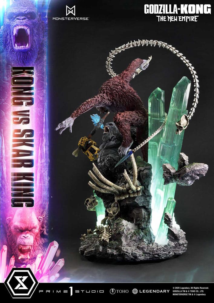 [PREORDINE] Godzilla x Kong: The New Empire - Statua Diorama Ultimate Masterline Kong vs Skar King Bonus Version 104 cm - Prime 1 Studio - Statue
