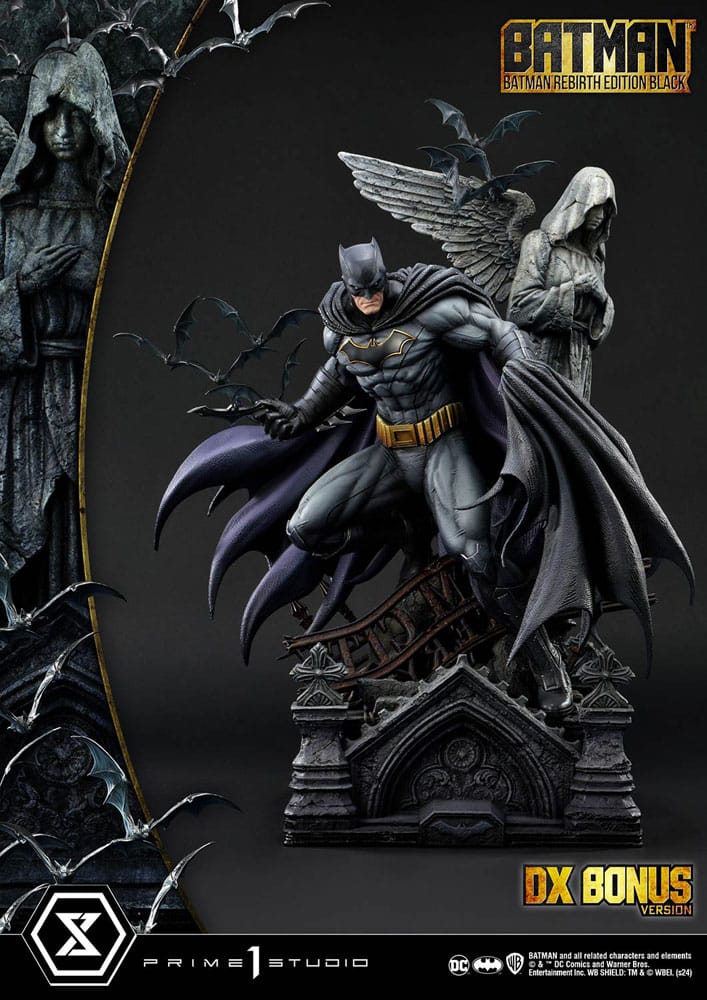 [PREORDINE] Batman Rebirth Edition Black Deluxe Bonus Version Statua 1/4 Prime 1 Studio 71 cm - Prime 1 Studio - Statue