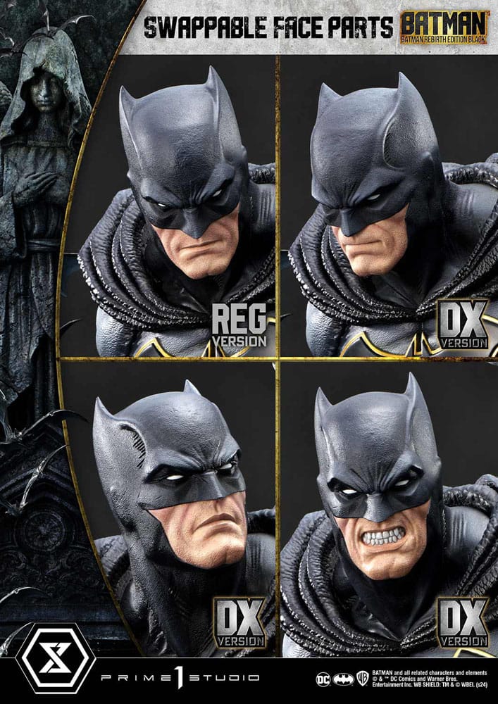 [PREORDINE] Batman Rebirth Edition Black Deluxe Bonus Version Statua 1/4 Prime 1 Studio 71 cm - Prime 1 Studio - Statue