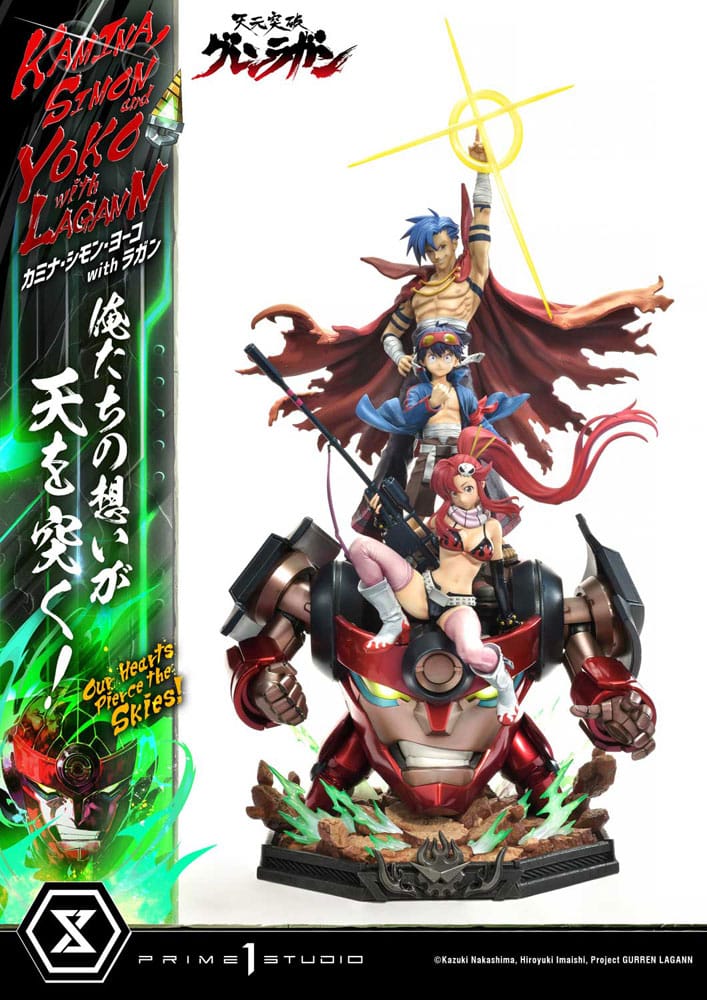 [PREORDINE] Statua Gurren Lagann Ultimate Premium Masterline 1/4: Kamina, Simon & Yoko con Lagann 97 cm - Prime 1 Studio - Statue