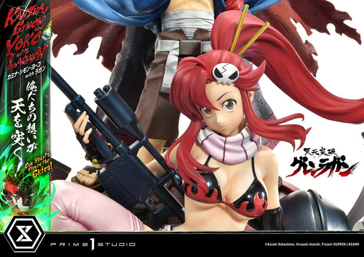 [PREORDINE] Statua Gurren Lagann Ultimate Premium Masterline 1/4: Kamina, Simon & Yoko con Lagann 97 cm - Prime 1 Studio - Statue