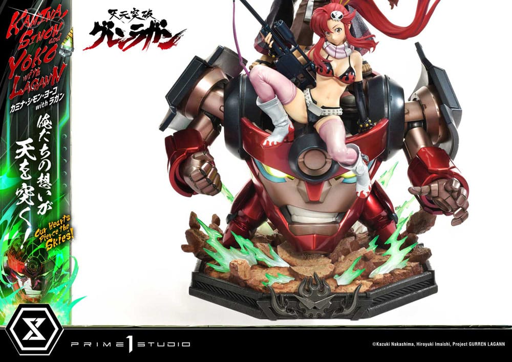 [PREORDINE] Statua Gurren Lagann Ultimate Premium Masterline 1/4: Kamina, Simon & Yoko con Lagann 97 cm - Prime 1 Studio - Statue