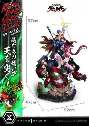 [PREORDINE] Statua Gurren Lagann Ultimate Premium Masterline 1/4 Kamina, Simon & Yoko Deluxe Bonus 97 cm - Prime 1 Studio - Statue
