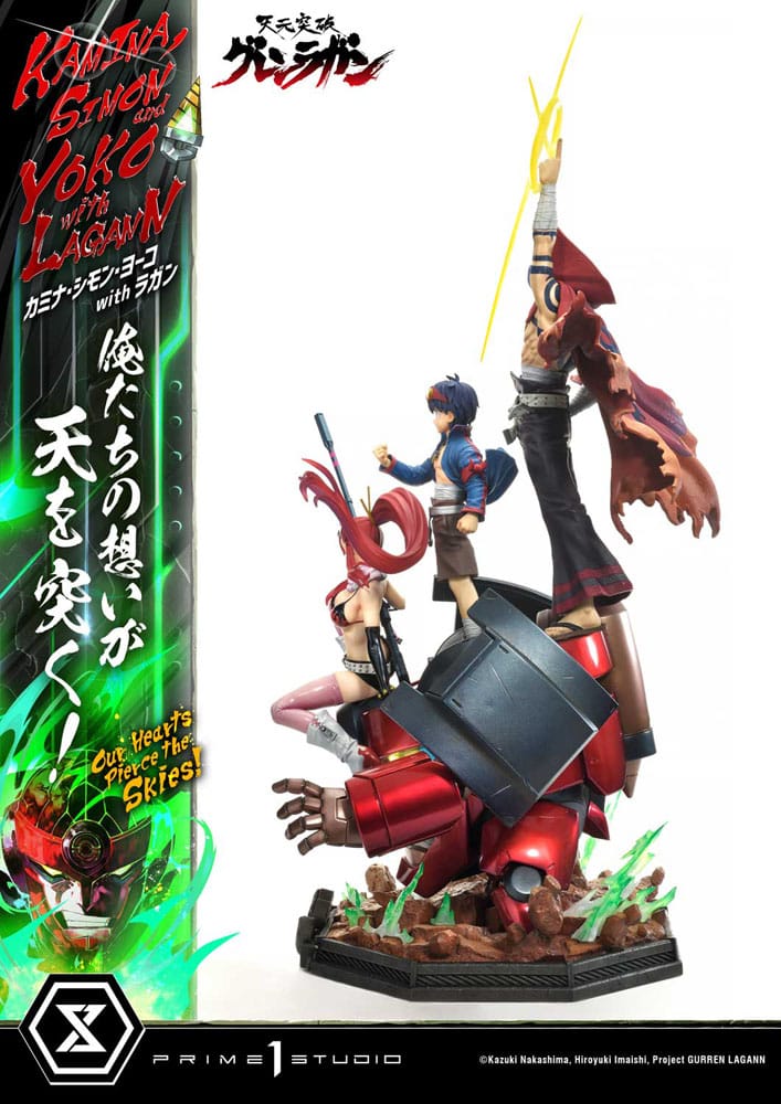 [PREORDINE] Statua Gurren Lagann Ultimate Premium Masterline 1/4 Kamina, Simon & Yoko Deluxe Bonus 97 cm - Prime 1 Studio - Statue
