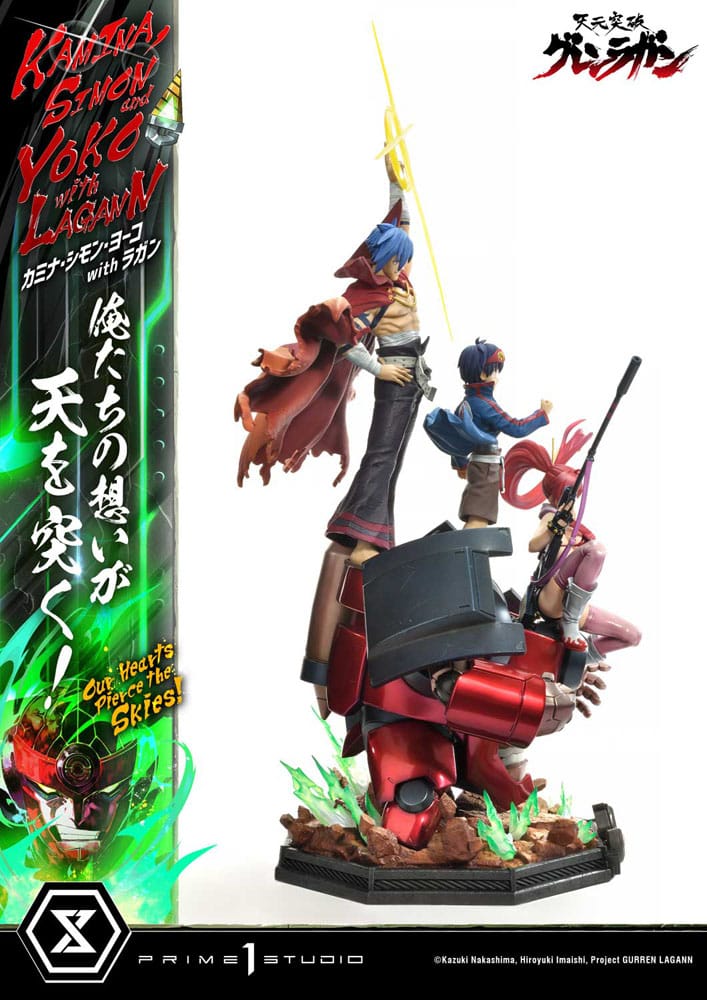 [PREORDINE] Statua Gurren Lagann Ultimate Premium Masterline 1/4 Kamina, Simon & Yoko Deluxe Bonus 97 cm - Prime 1 Studio - Statue