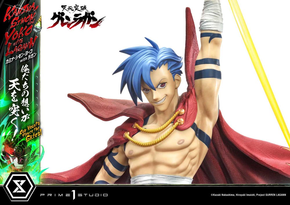 [PREORDINE] Statua Gurren Lagann Ultimate Premium Masterline 1/4 Kamina, Simon & Yoko Deluxe Bonus 97 cm - Prime 1 Studio - Statue