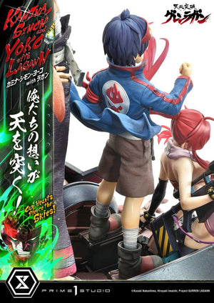 [PREORDINE] Statua Gurren Lagann Ultimate Premium Masterline 1/4 Kamina, Simon & Yoko Deluxe Bonus 97 cm - Prime 1 Studio - Statue
