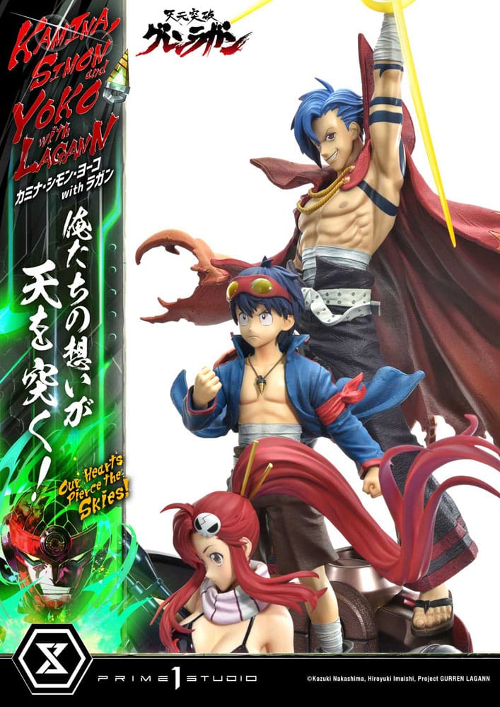 [PREORDINE] Statua Gurren Lagann Ultimate Premium Masterline 1/4 Kamina, Simon & Yoko Deluxe Bonus 97 cm - Prime 1 Studio - Statue