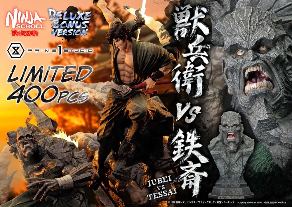 [PREORDINE] Ninja Scroll Statua Ultimate Premium Masterline 1/4 Jubei vs Tessai Deluxe Bonus Version 101 cm - Prime 1 Studio - Statue