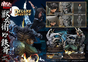 [PREORDINE] Ninja Scroll Statua Ultimate Premium Masterline 1/4 Jubei vs Tessai Deluxe Bonus Version 101 cm - Prime 1 Studio - Statue