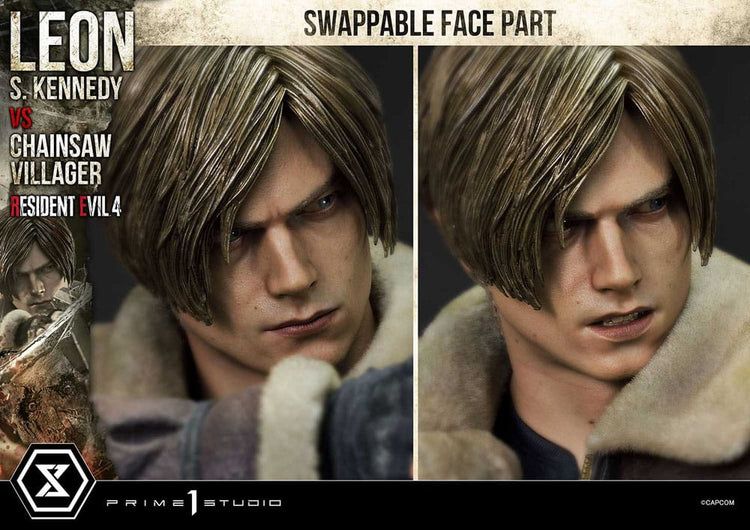 [PREORDINE] Statua Resident Evil 4 Leon S. Kennedy vs Chainsaw Villager 76 cm - Prime 1 Studio - Statue