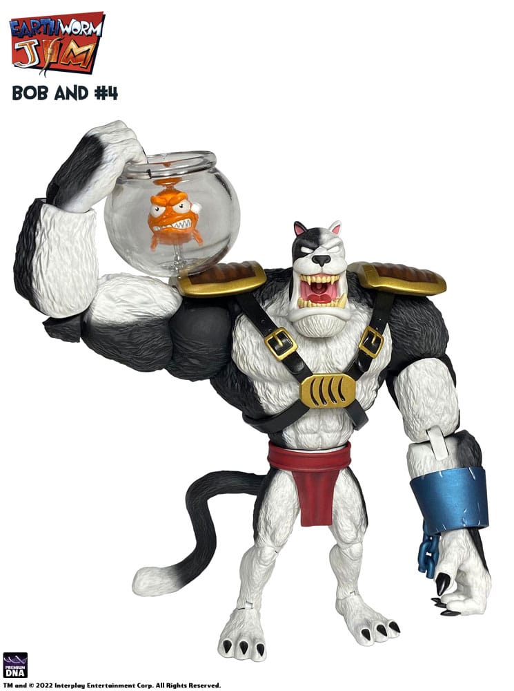 [PREORDER] Earthworm Jim Action Figure Wave 1: Bob the Killer Goldfish & #4 15 cm