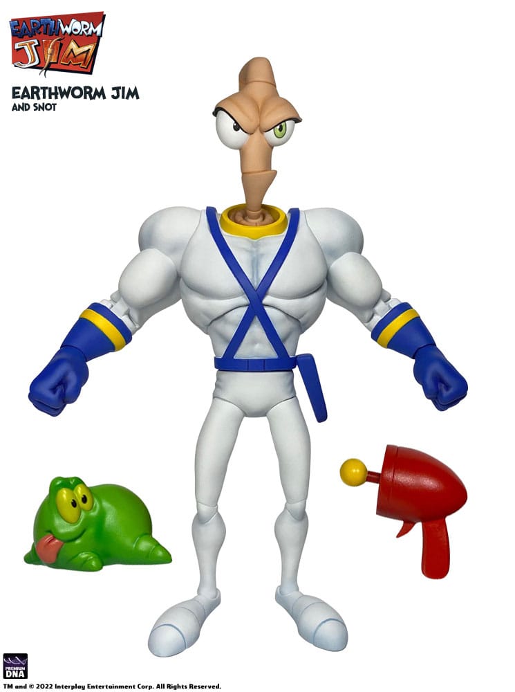 [PREORDER] Earthworm Jim Action Figure Wave 1: Earthworm Jim & Snot 15 cm