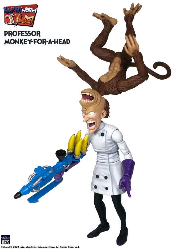[PREORDER] Earthworm Jim Action Figure Wave 1: Professor Monkey-For-A-Head 28 cm