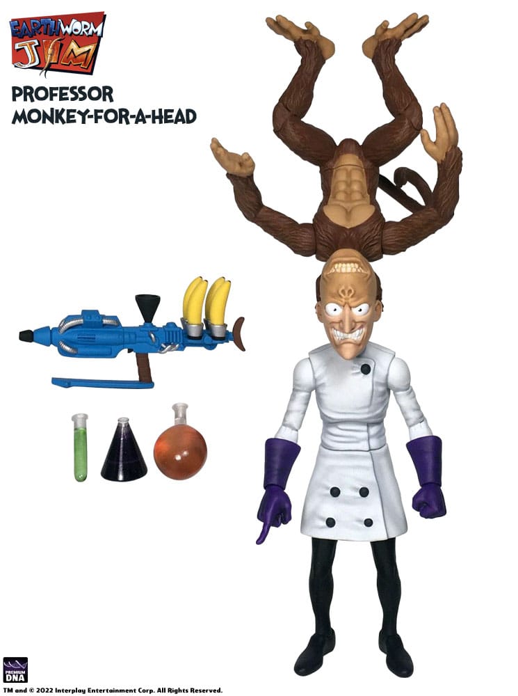 [PREORDER] Earthworm Jim Action Figure Wave 1: Professor Monkey-For-A-Head 28 cm