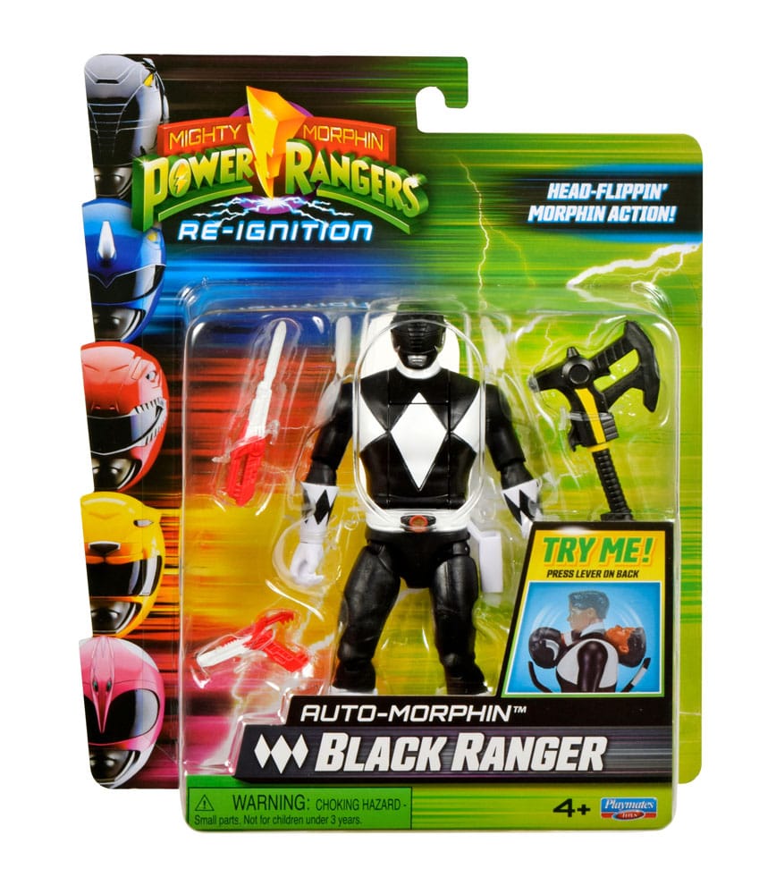 [PREORDER] Mighty Morphin Power Rangers Action Figure Auto-Morphin Black Ranger 12 cm