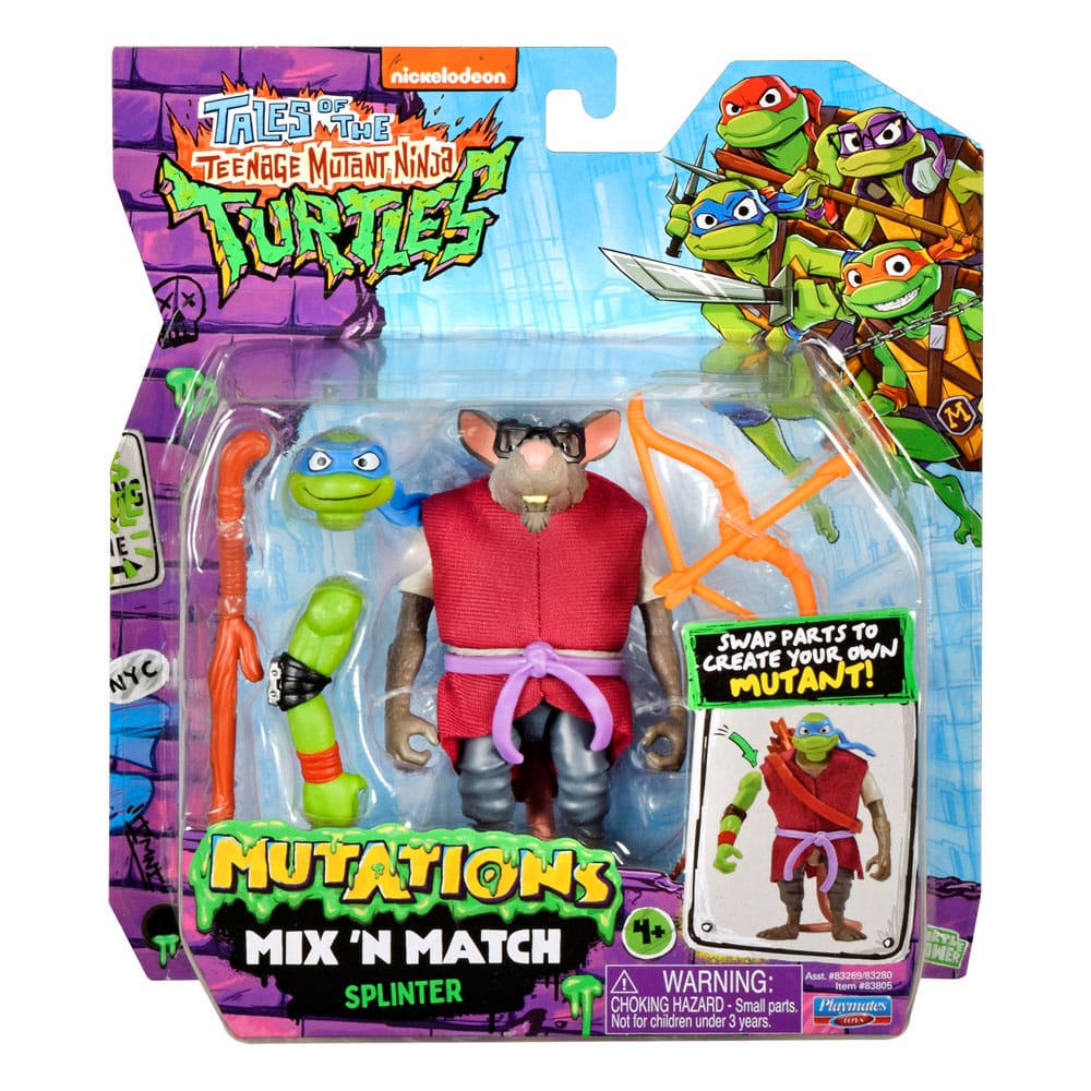 [PREORDER] Tales of the Teenage Mutant Ninja Turtles Mix 'n Match Action Figure Splinter 12 cm