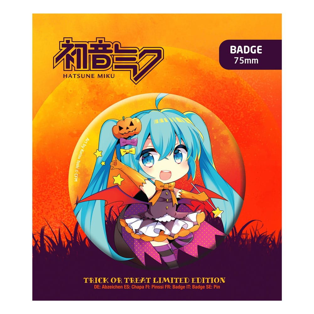 [PREORDER] Hatsune Miku Pin Badge Halloween Limited Edition Hatsune Miku