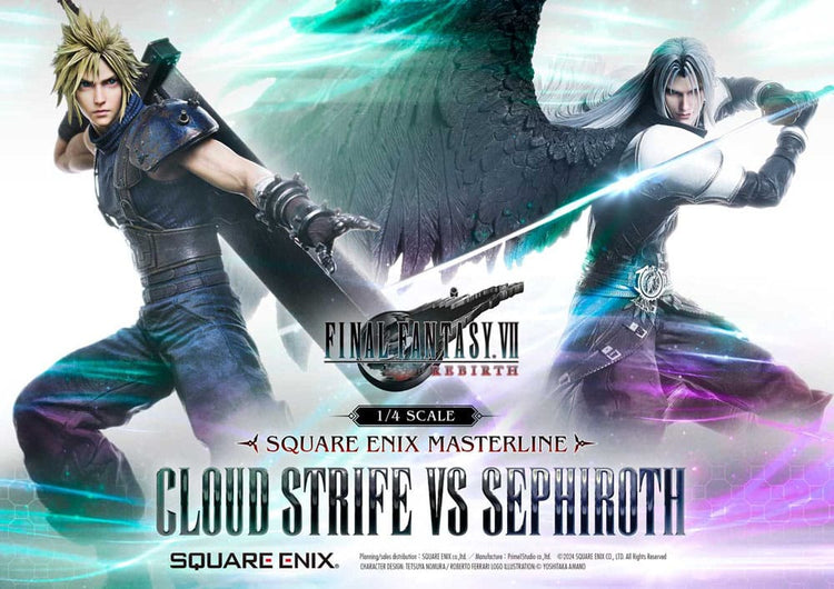 [PREORDINE] Final Fantasy VII Rebirth Statua 2-Pack 1/4 Cloud Strife vs Sephiroth 69 cm - Square-Enix - Statue