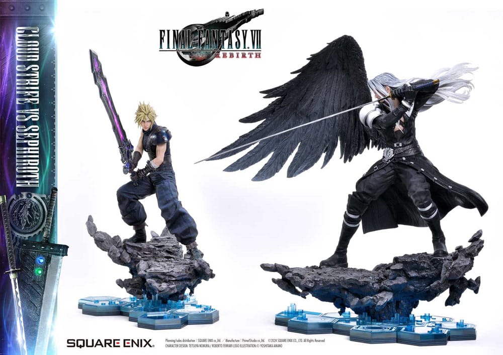 [PREORDINE] Final Fantasy VII Rebirth Statua 2-Pack 1/4 Cloud Strife vs Sephiroth 69 cm - Square-Enix - Statue