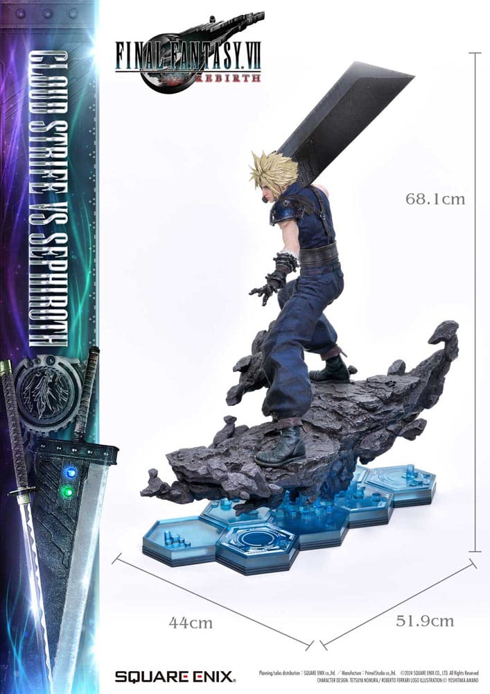 [PREORDINE] Final Fantasy VII Rebirth Statua 2-Pack 1/4 Cloud Strife vs Sephiroth 69 cm - Square-Enix - Statue