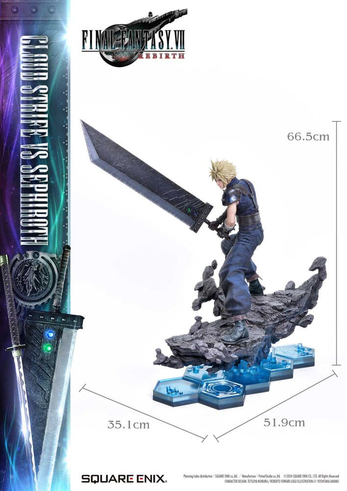 [PREORDINE] Final Fantasy VII Rebirth Statua 2-Pack 1/4 Cloud Strife vs Sephiroth 69 cm - Square-Enix - Statue